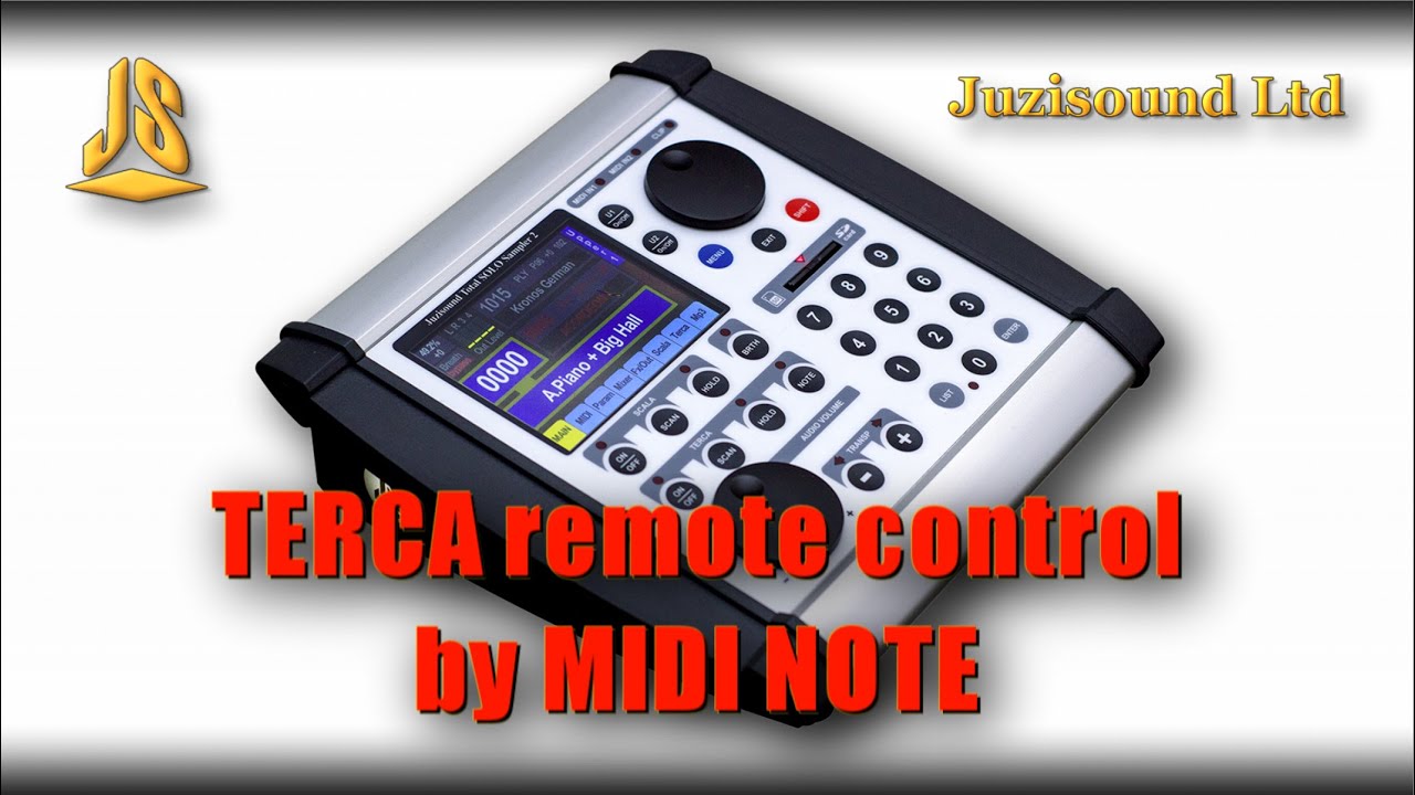TERCA remote control by MIDI NOTE