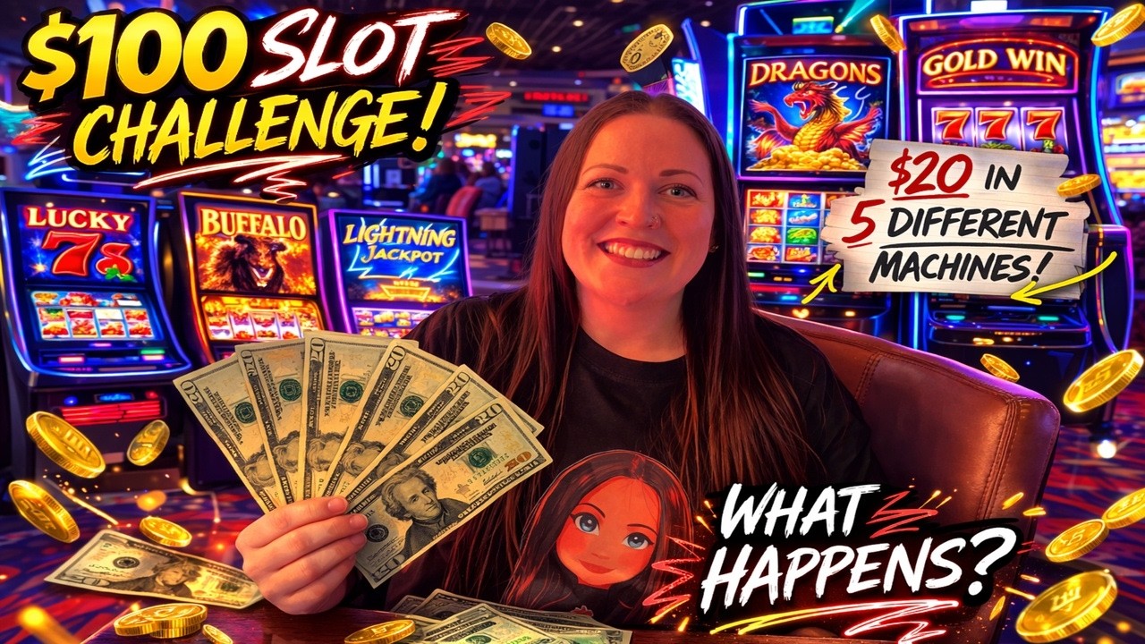 $100 Slot Challenge: $20 in 5 Different Machines – What Happens?