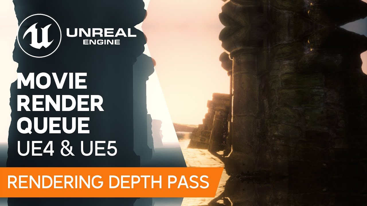 Unreal Engine 5 (works in UE4) Rendering depth pass in movie render queue