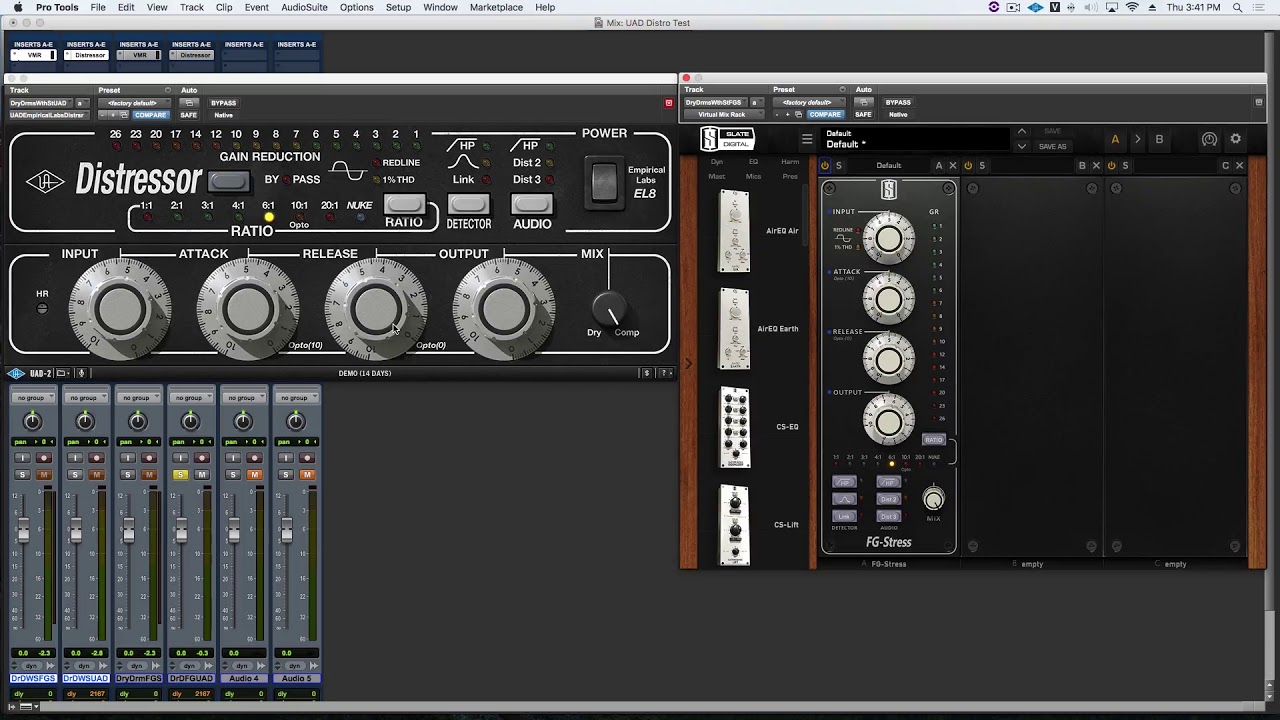 How To Compare Slate FG-Stress & UA Distressor Plugins