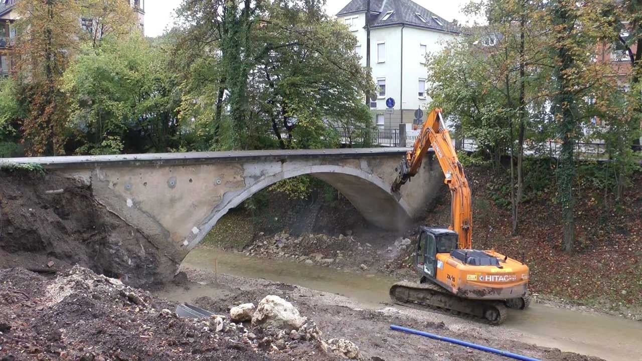 Abriss des Schillersteges am Josefsbach