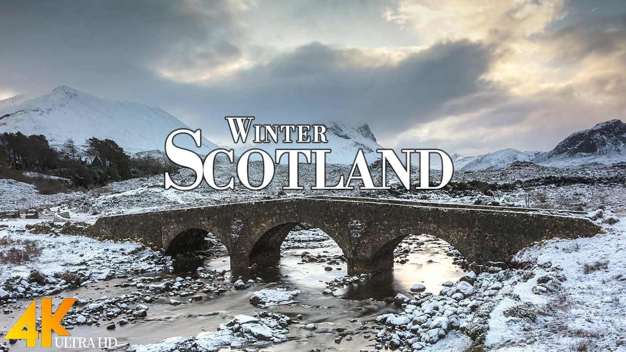 Winter Scotland 4K Ultra HD • Enchanting Winter Poland, Scenic Relaxation Film with Calming Music.