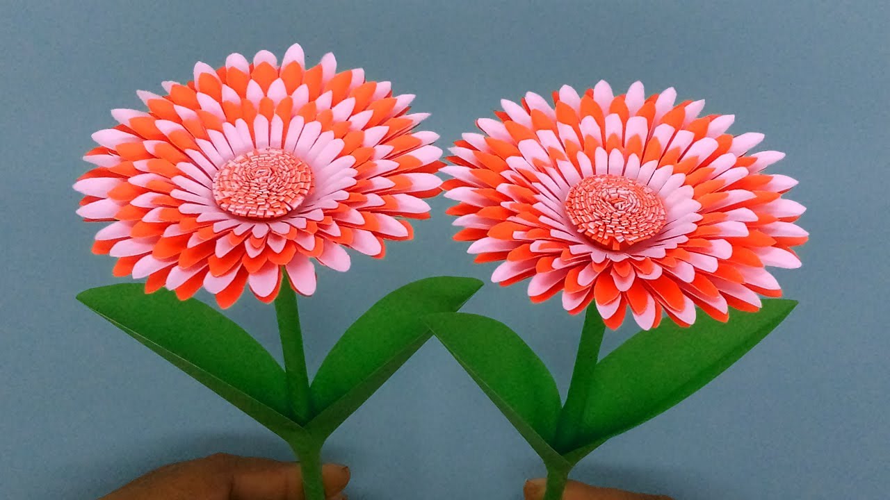 How to make paper flowers decoration // Paper flowers craft