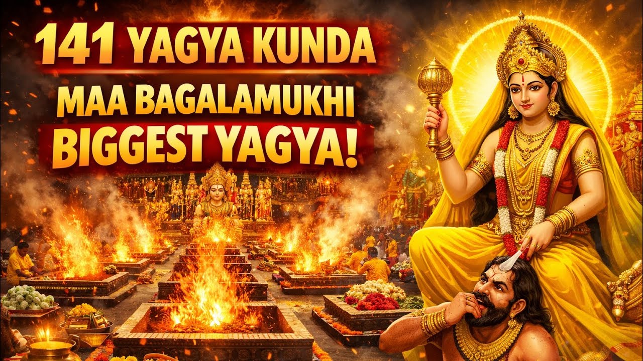 Maa Bagalamukhi 🚩141 Kundiya Maha Yagya | Biggest Yagya Ever🙏 Maha Havan| Live Darshan🌺जय माता दी🔥