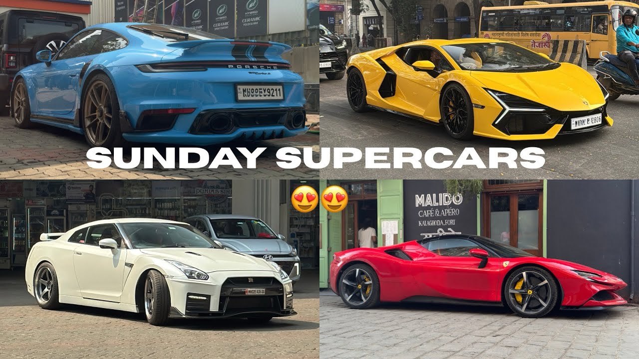Sunday supercars in Mumbai 😍😬 