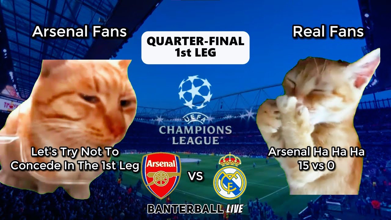 ARSENAL 3-0 REAL MADRID | Cat Memes Highlights |  Quarter-Final &ndash; 1st leg UCL 2024/25