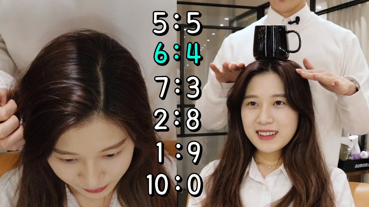 턱이 짧고 (사각턱, 둥근얼굴형 포함) 윗볼륨이 없는 사람은 어떤 가르마가 좋을까 ?