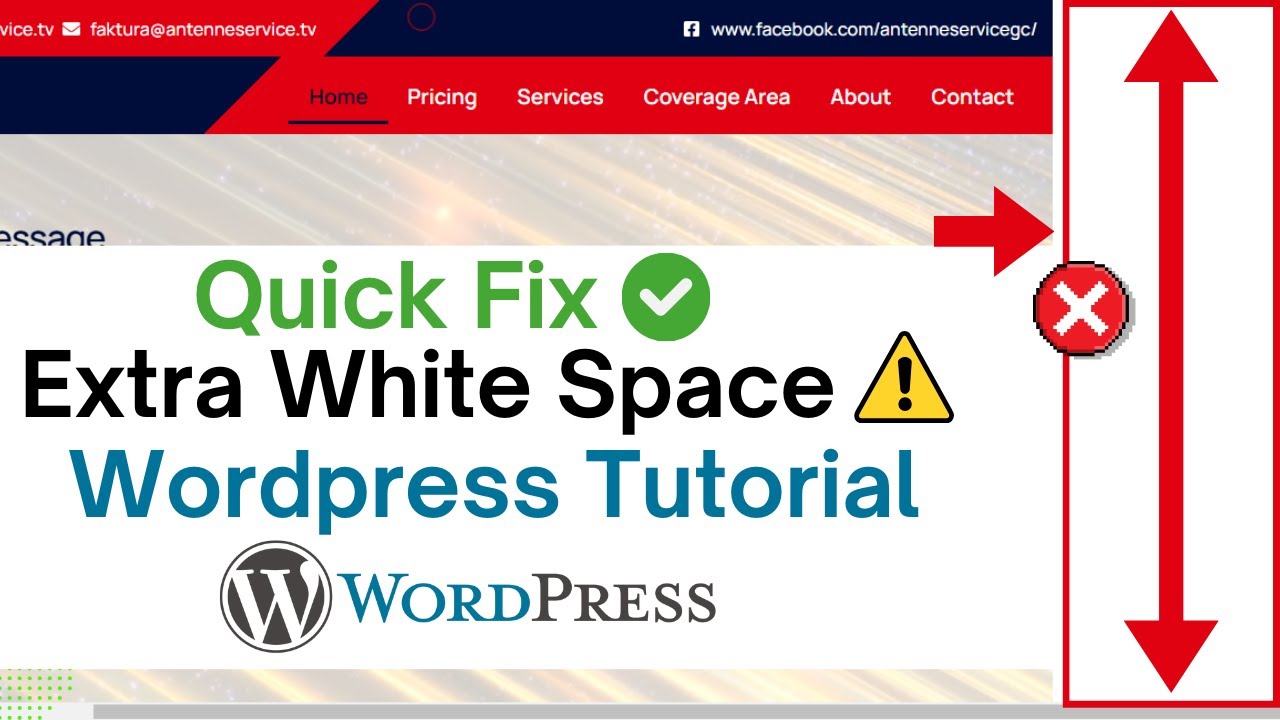 How to Fix WordPress Website White Space Issue | Responsive Tutorial
