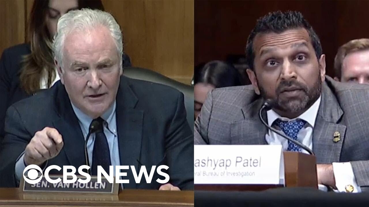 Watch: Van Hollen and Patel spar over FBI firings