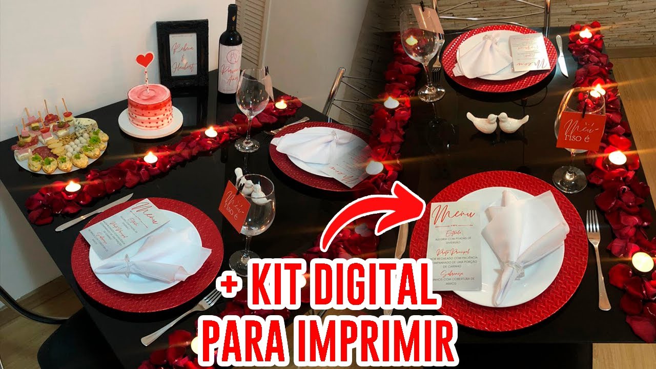 JANTAR ROMÂNTICO PARA O DIA DOS NAMORADOS