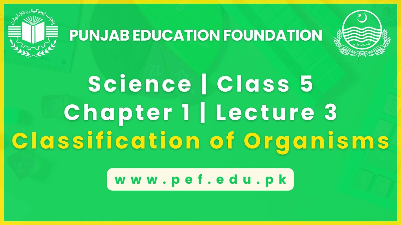 Science  Class 5  Chapter 1  Lecture 3  Classification of Organisms