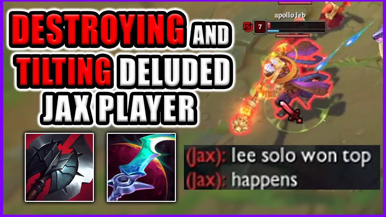 DESTROYING And TITLING Deluded Jax Player | Renekton Vs Jax | Twitch VOD #16