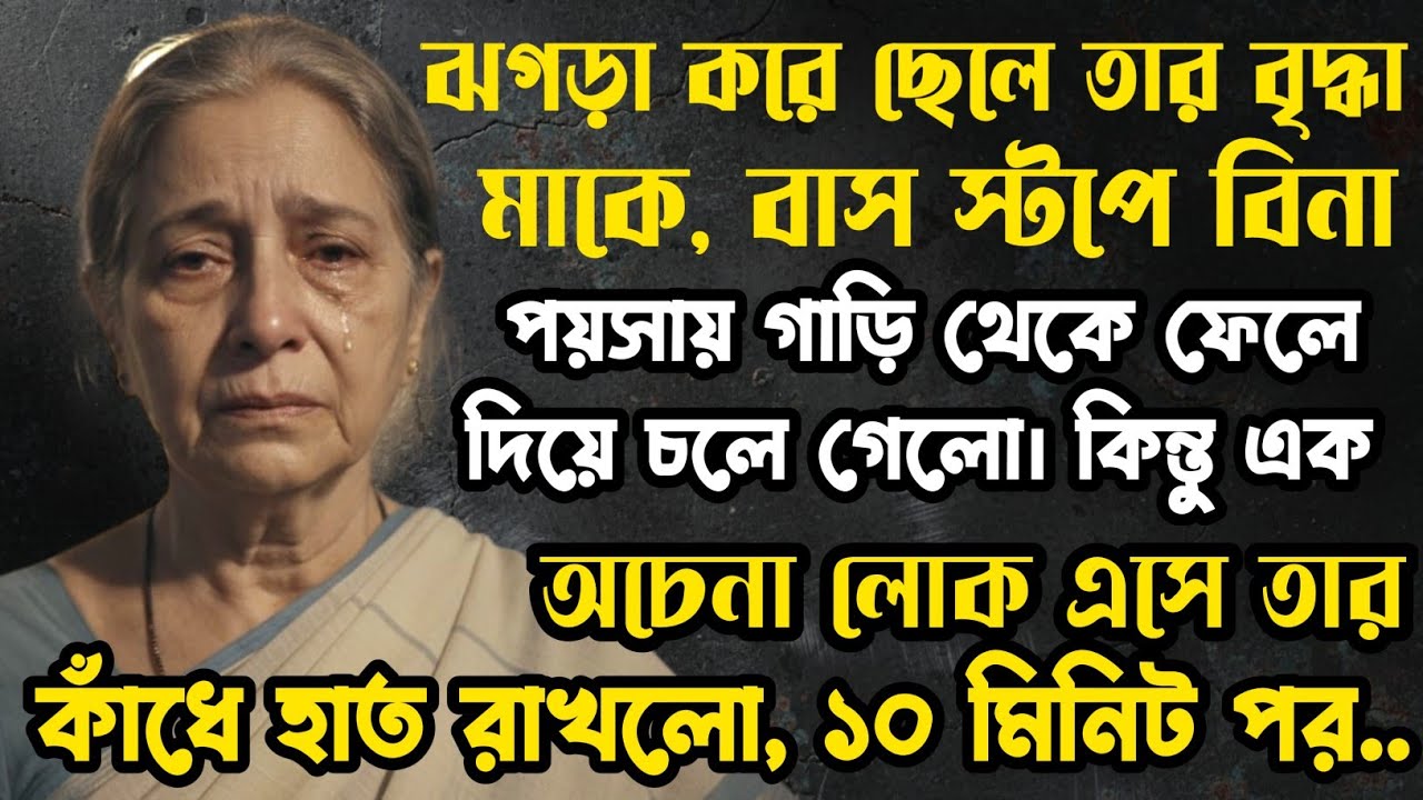 ছেলে ঝগড়া করে বৃদ্ধ মাকে রাতের অন্ধকারে গাড়ি থেকে ফেলে দিয়ে চলে গেল। কিন্তু ঠিক ১০ মিনিট পর এক..