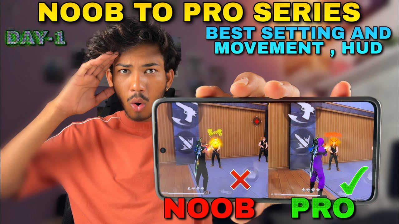 Free Fire में Pro कैसे बनें? | Day 1: Best Settings & Movement Guide 🎯