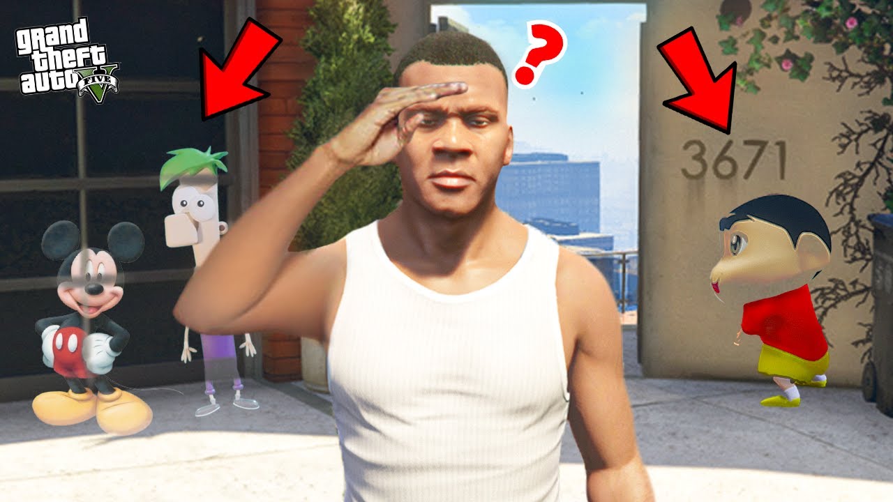 Franklin Shinchan Playing Hide And Seek in GTA 5 !