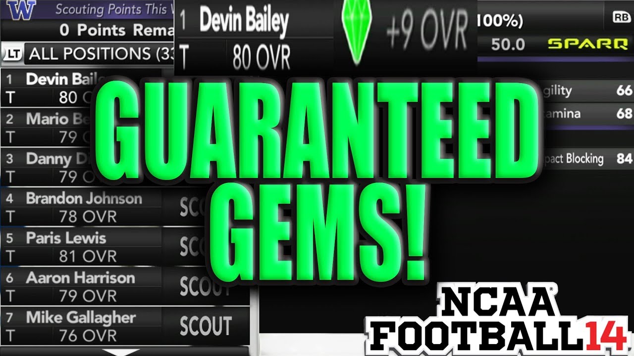 NCAA Football 14 Recruiting Offensive Linemen - 13 GEMS IN A ROW!