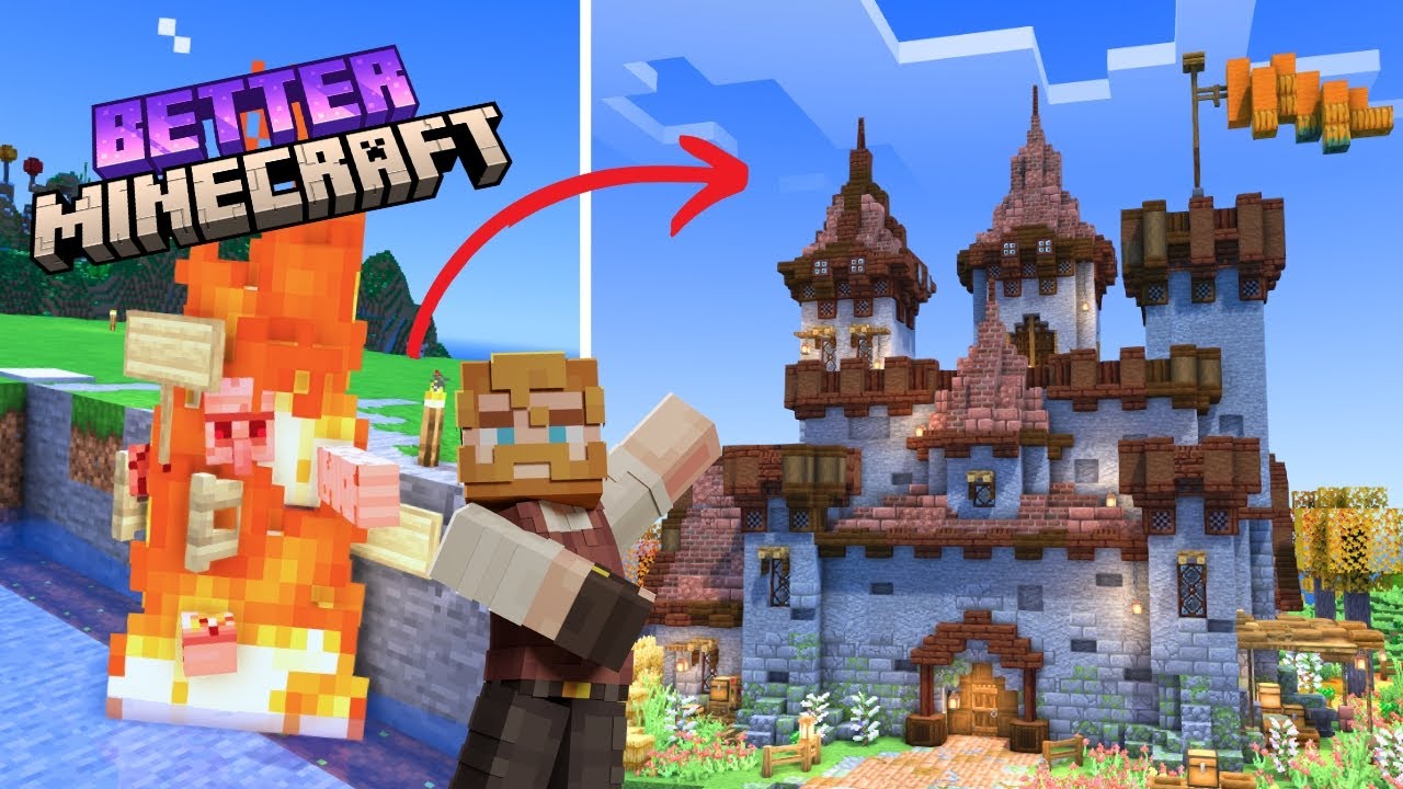 I Made an Iron Farm Castle in Better Minecraft!