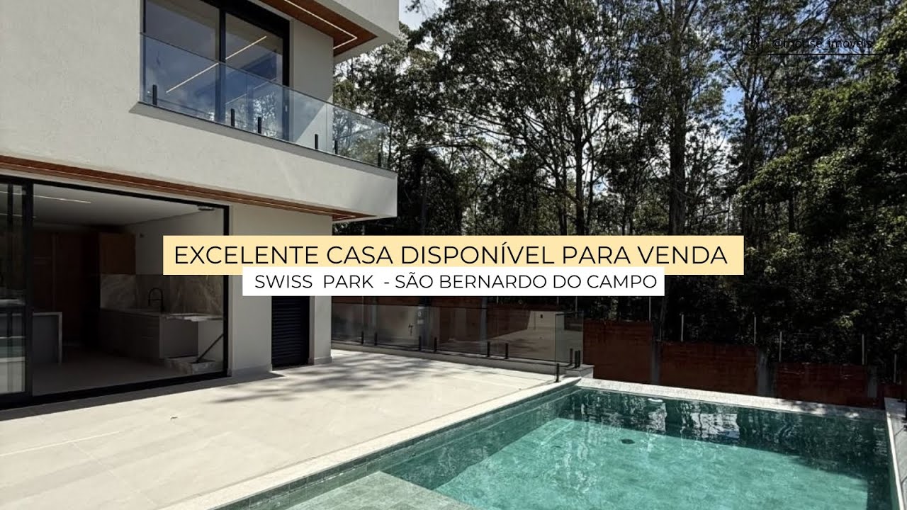 SEU NOVO LAR LOCALIZADO NO CONDOMÍNIO SWISS PARK - SÃO BERNARDO DO CAMPO, COM 640m². CÓD: 2212