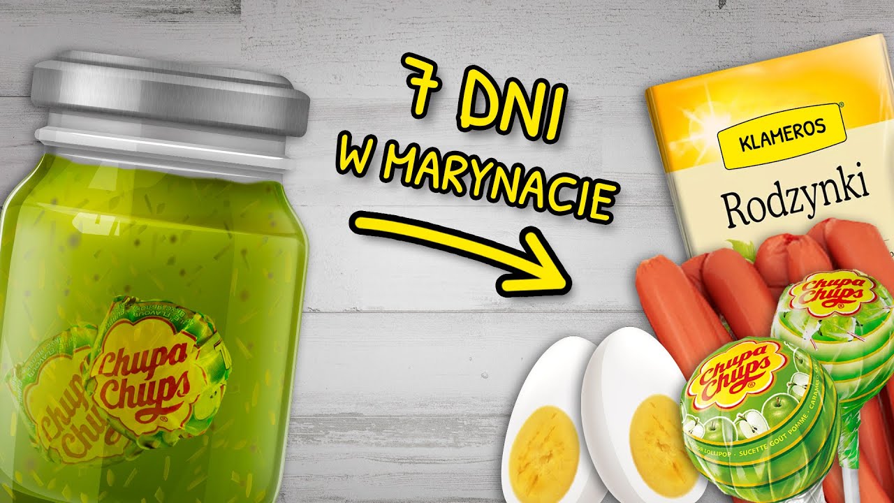 CHUPA CHUPS i PARÓWKI 7 dni w wodzie z OCTEM! Czy da się to zjeść? Będziesz zdziwiony!