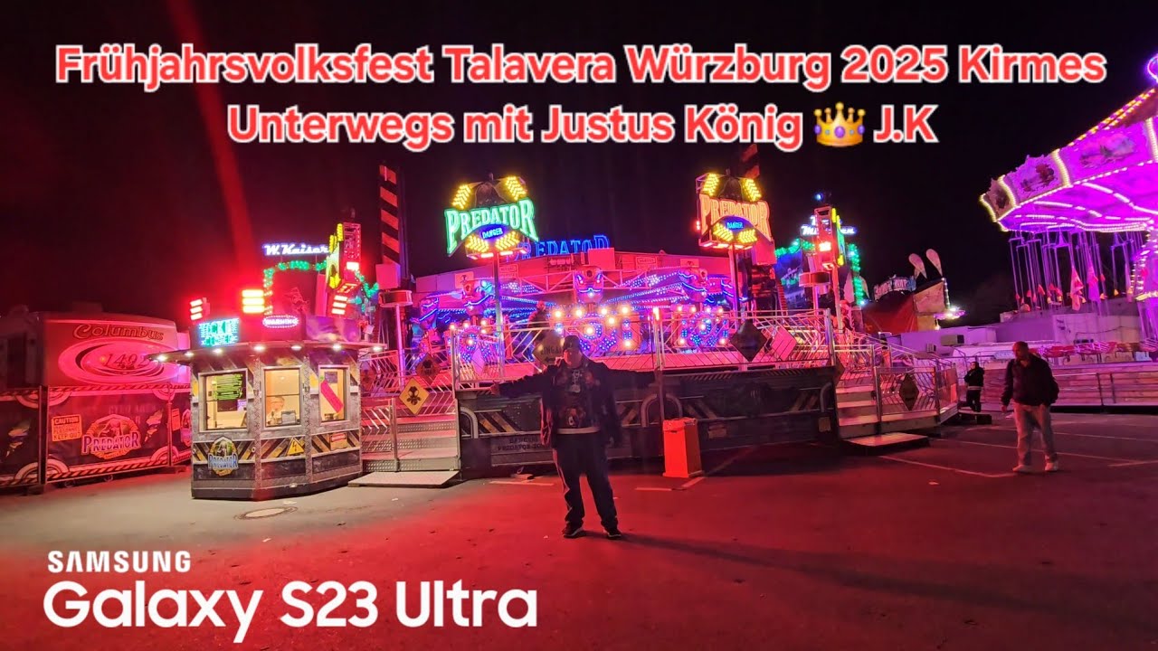 Frühjahrsvolksfest Talavera Würzburg 2025 Kirmes Unterwegs mit Justus König 👑 J.K