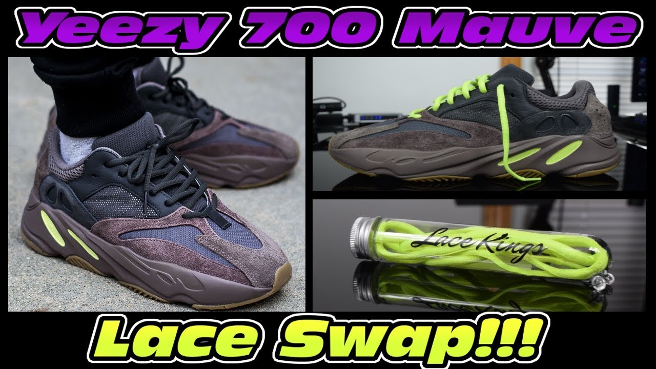 DOPE YEEZY 700 MAUVE LACE SWAP!!! ''YEEZY 700'' LACE LENGTH SIZE GUIDE!!!