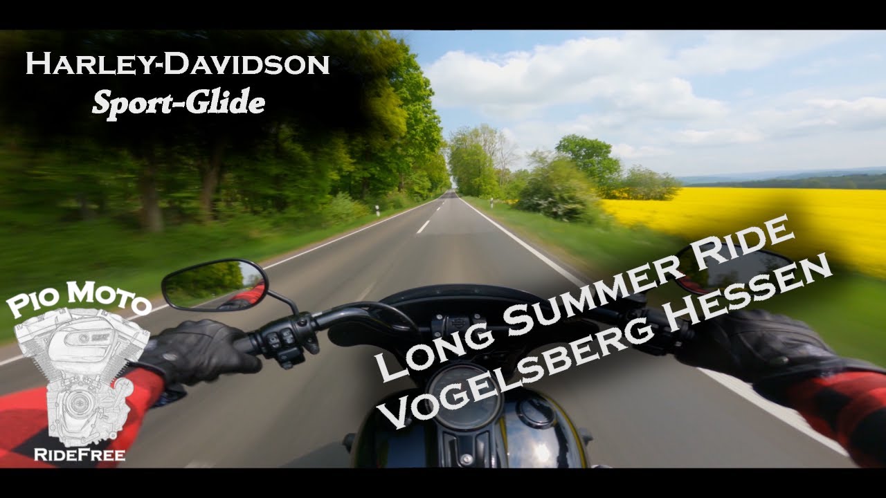 Harley Davidson Sport Glide Long Summer Ride Vogelsberg Hessen Exhaust Sound
