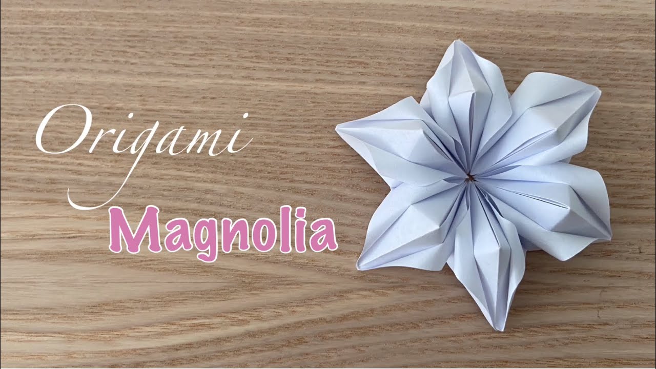 How To Make Origami Magnolia Flower - Easy Origami Instructions