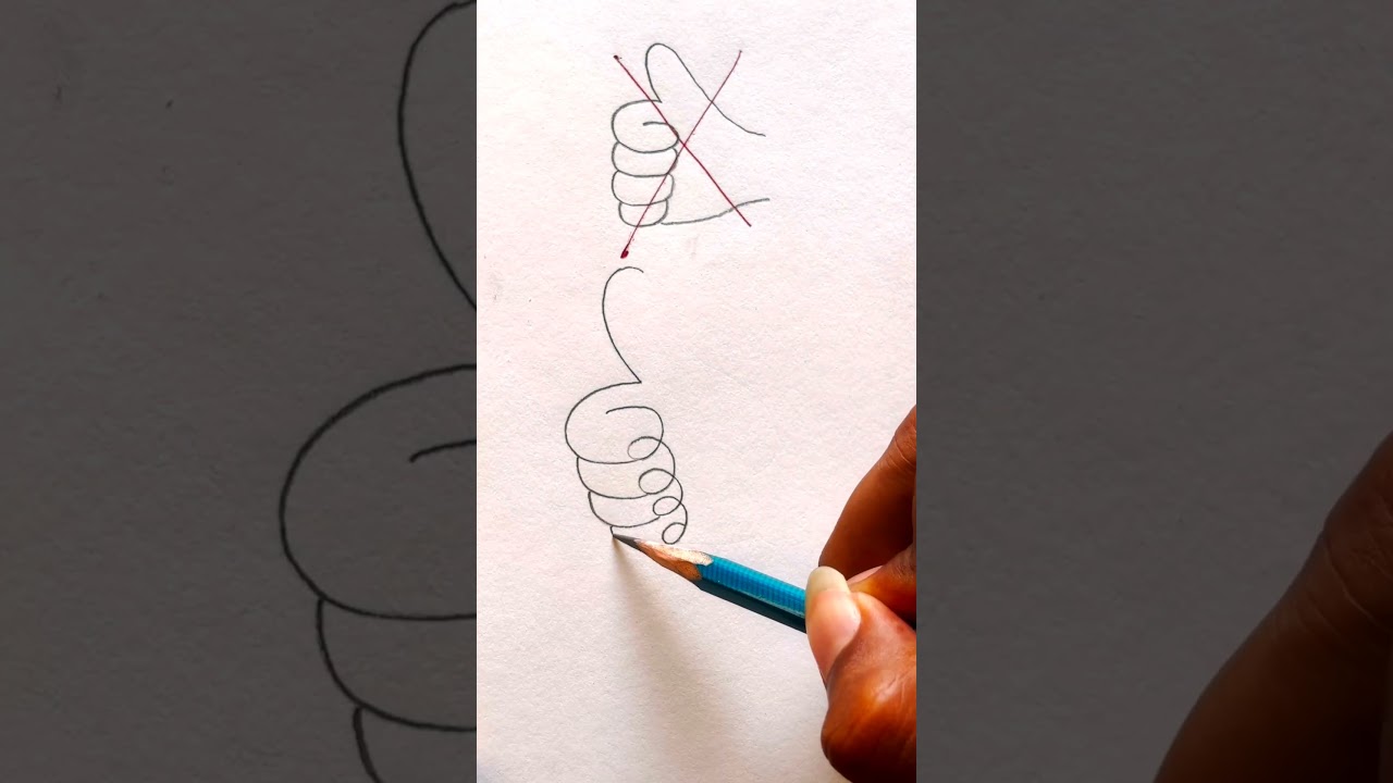 How To Draw Thumbs Up 👍 Sign #shorts #shortsfeed #youtubeshorts #art