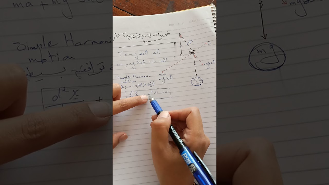 تعيين عجلة الجاذبية الأرضية باستخدام البندول البسيط عمليا