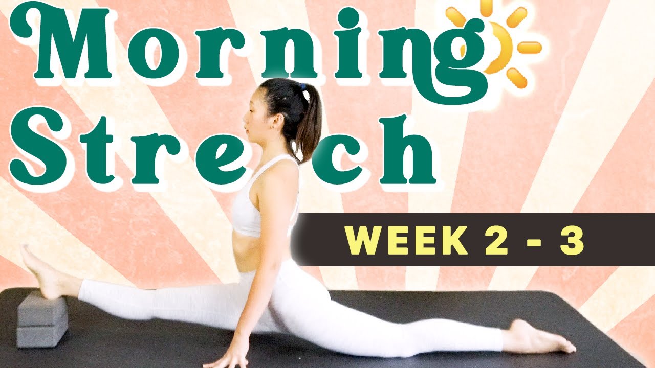 10 MIN Morning Stretch with Yoga Blocks for Splits [Wk2.3]