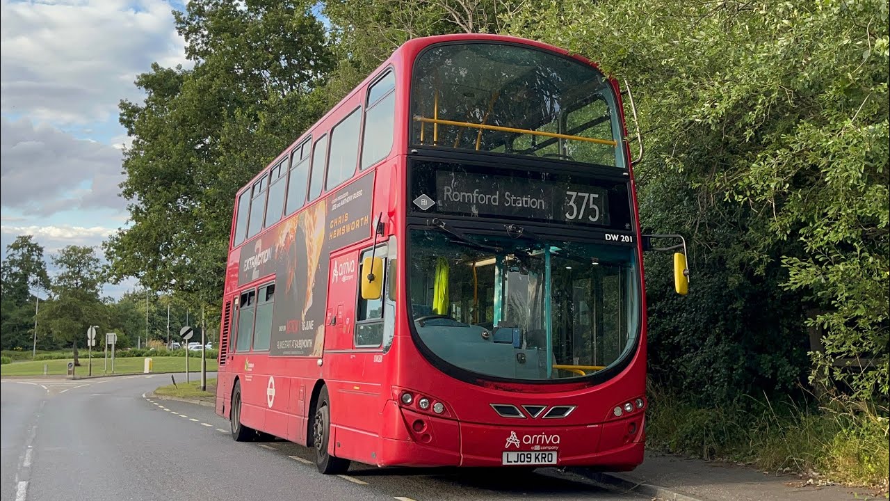 FRV. Arriva Route 375. Romford Station - Passingford Bridge. Wright Gemini 2 DB300 DW201 (LJ09 KRO)