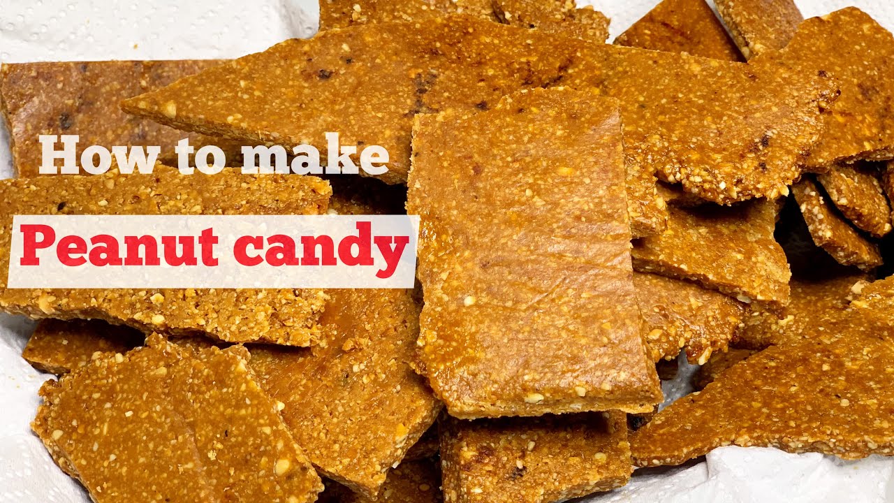 HOW TO MAKE PEANUT BRITTLE | GROUNDNUT CAKE RECIPE | SUGAR PEANUT RECIPE