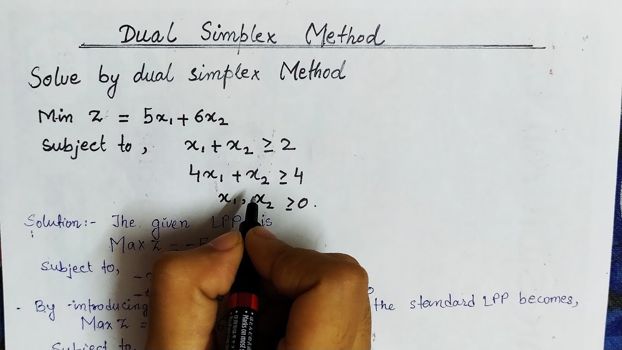 Lec-17 Dual Simplex Method || Minimization Problem || In Hindi ||  Operation Research || Example