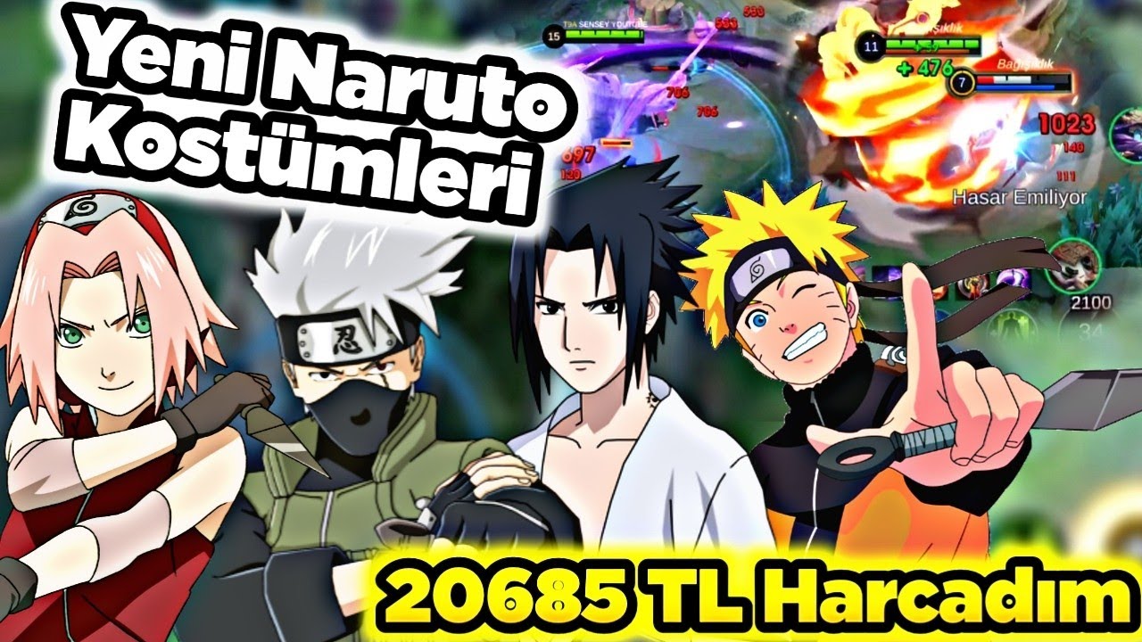 YENİ NARUTO KOSTÜMLERİ İÇİN 20.685 TL - 25.000 ELMAS HARCADIM  Mobile Legends