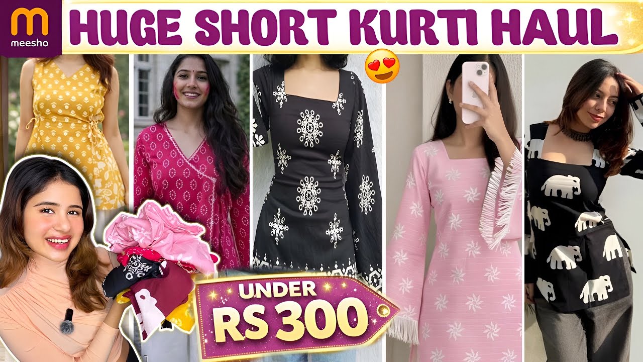 HUGE Meesho Short Kurti Haul Under Rs 300/-🤯😍 | Backless/ Corset Short Kurti | Meesho short kurti 