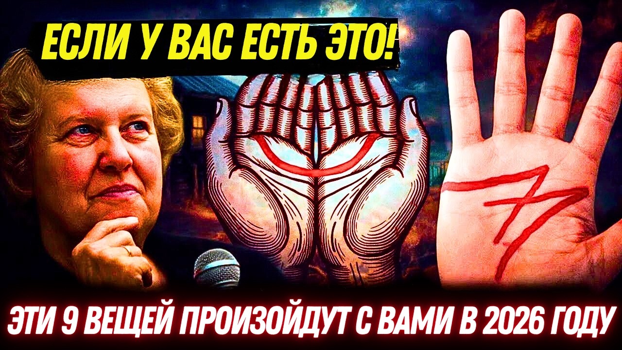 Если у вас на ладони есть буква M и РАСТУЩАЯ ЛУНА, в 2026 году с вами произойдет 9 вещей!