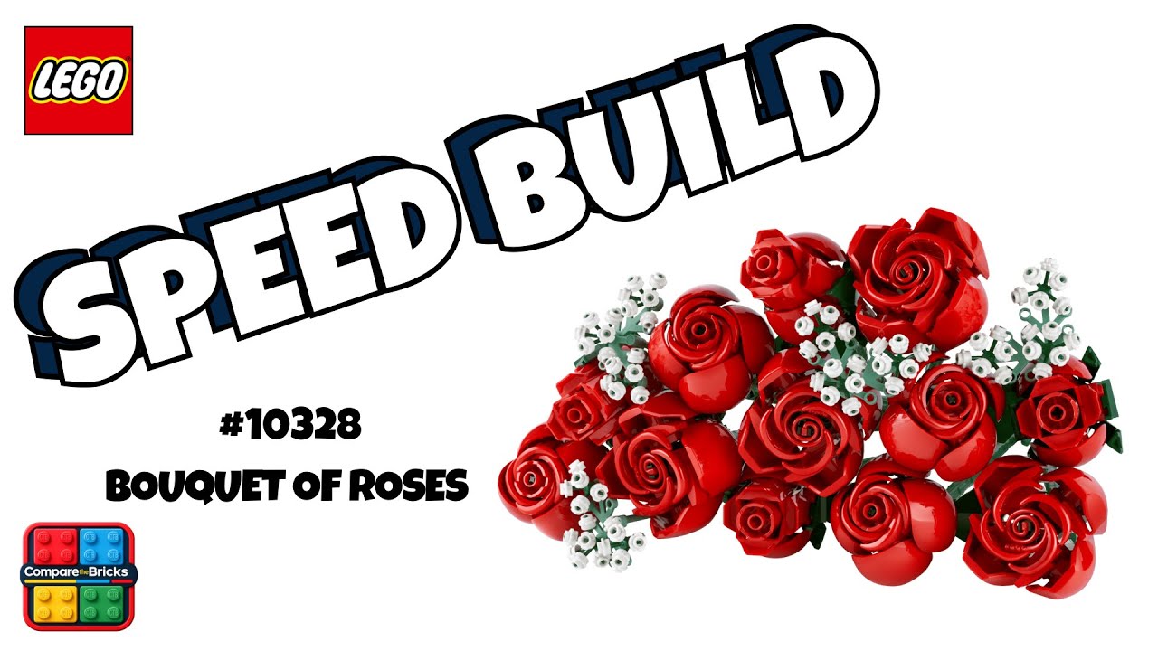 LEGO BOUQUET OF ROSES | SPEED BUILD | 4K | #10328 #legos #legobotanicals #legoflowers #legoicons 