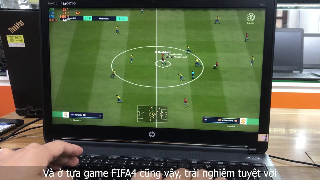 HP Probook 650 G1 Core i5, laptop màn 15 6 inch test game LOL, FIFA4