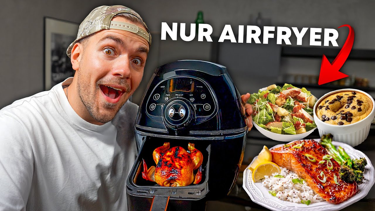Ein Tag nur AirFryer Gerichte kochen 🤔 (ist das wirklich gut?!)