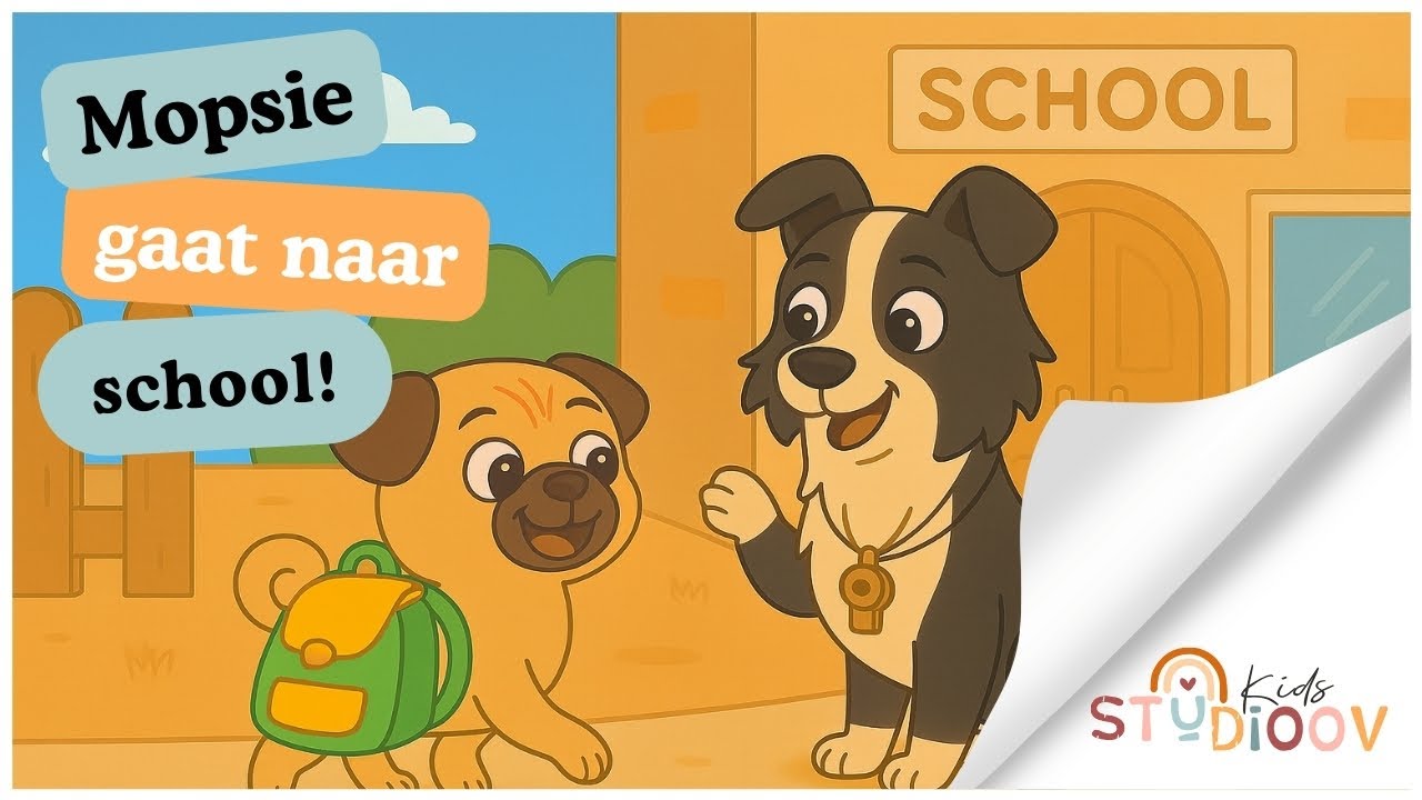 🐶 Mopsie de Mopshond gaat naar school | Peuter & Kleuter voorbereiding 🎓
