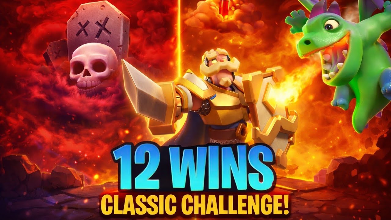 How to get first 12 wins easily classic challenge best deck#clashroyale #baby #dragon #12wins #deck 