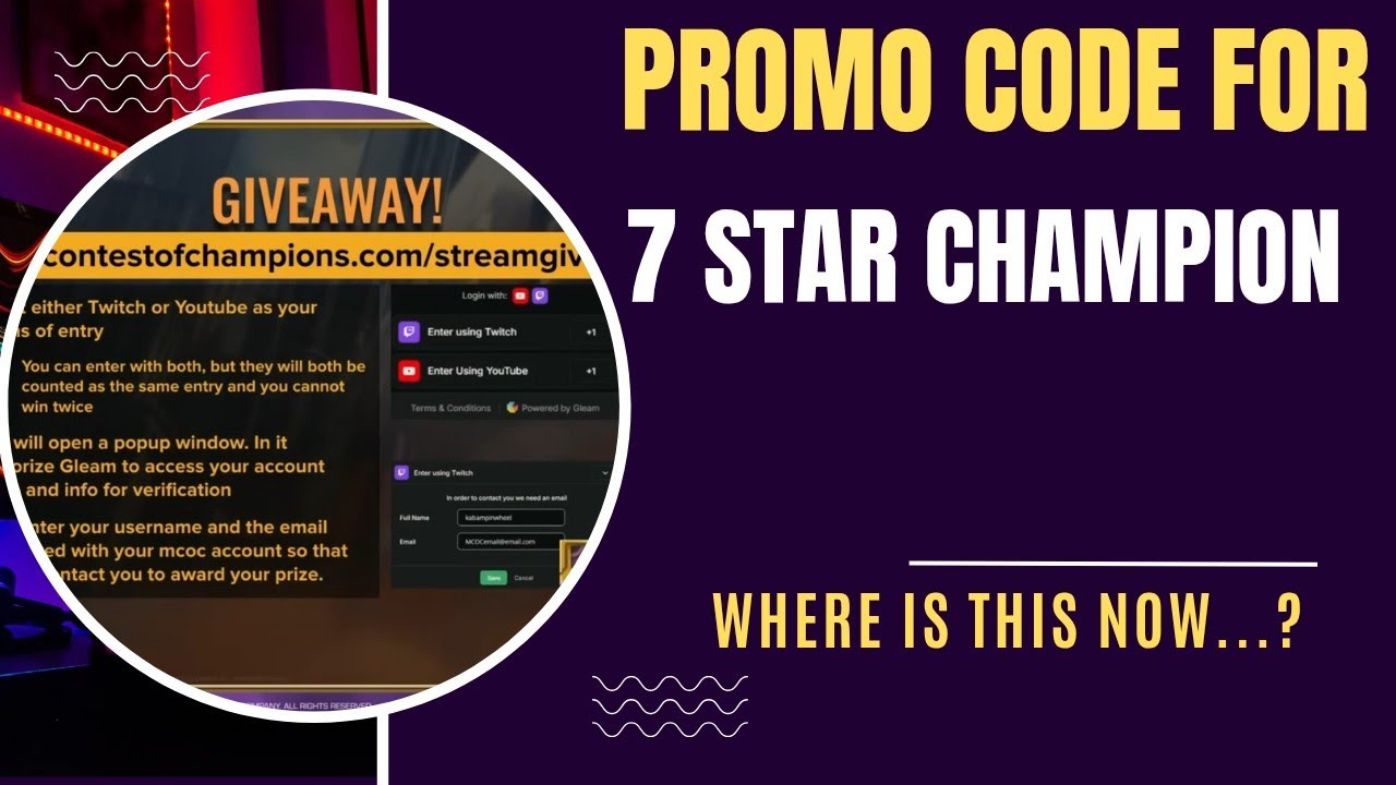 PROMO CODES FOR FREE 7 STAR Character..? | PROMO CODE OF November MCOC Marvel Contest of Champions
