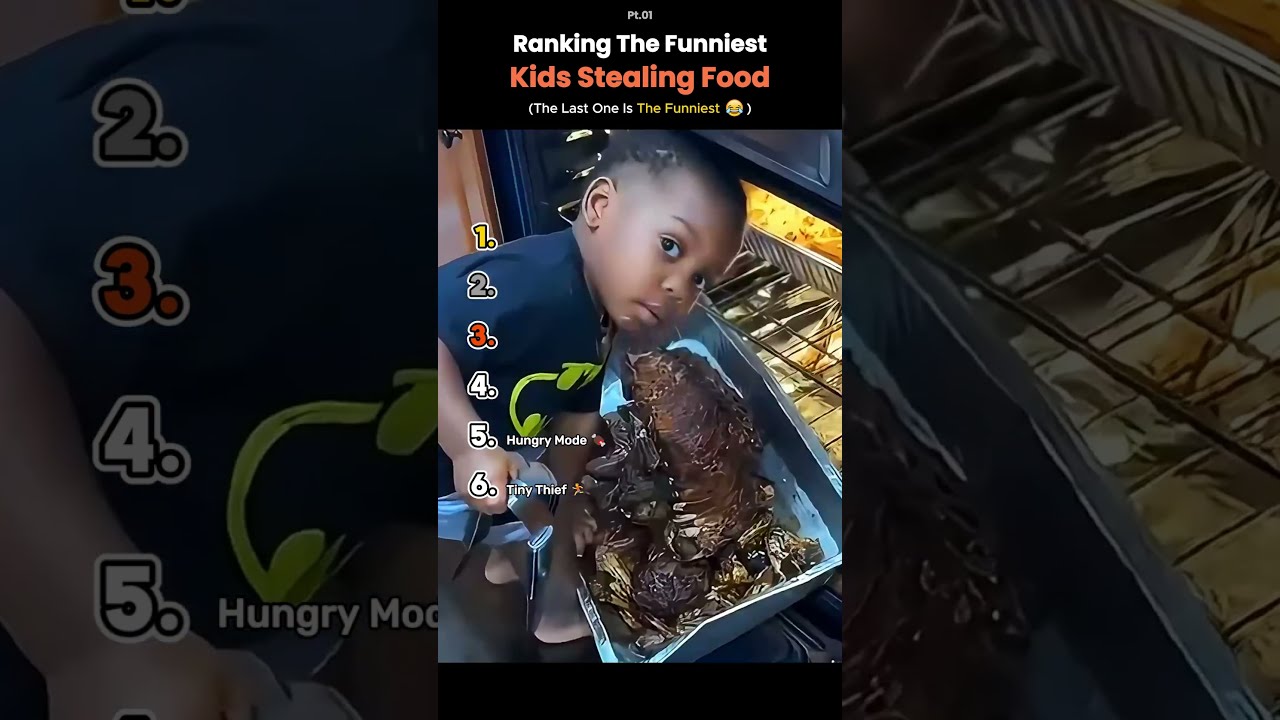 Ranking the Funniest Kids Stealing Food Moments 🍩😂 #funny #funnykids