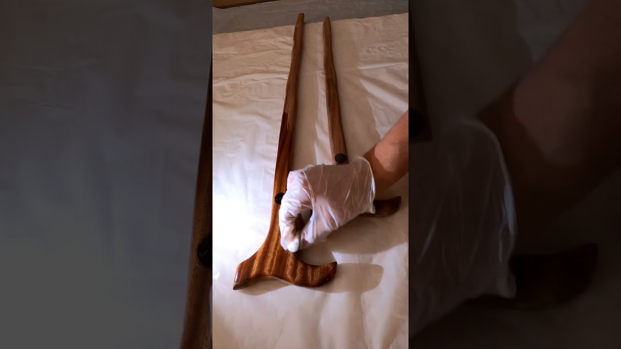 Finished... hardwood walking stick made from sapele #diycrafts #cane