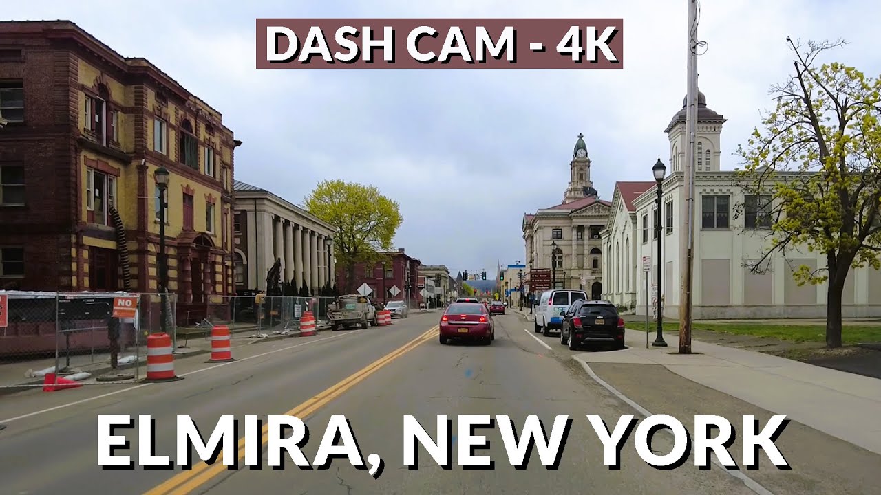 🚗 Elmira, New York 🌳🏙️ 4K Drive