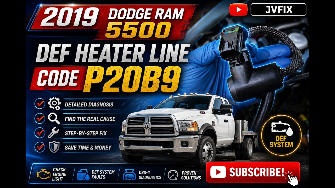 Как исправить код P20B9 Цепь нагревателя линии DEF на Dodge Ram 2500, 3500, 4500, 5500 2018-2024 ...