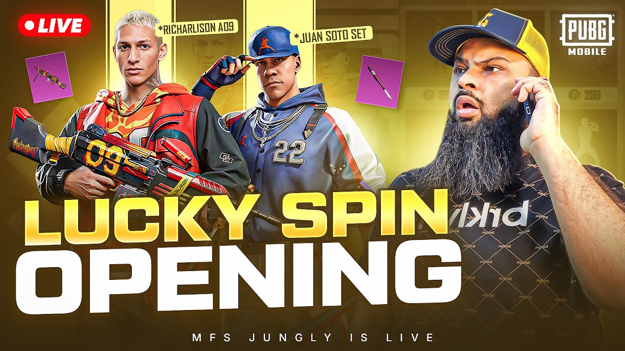 LIVE VERTICAL 🔥 Baseball Richarlison Ace09 & Juan Soto Set Lucky Spin ⚾ PUBG Mobile