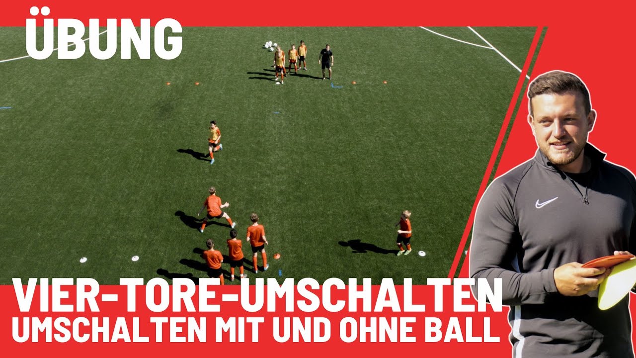 Schnelles Umschalten trainieren | Fangspiel -1-gegen-1- Koordination [Übung - Jugendfußballtraining]