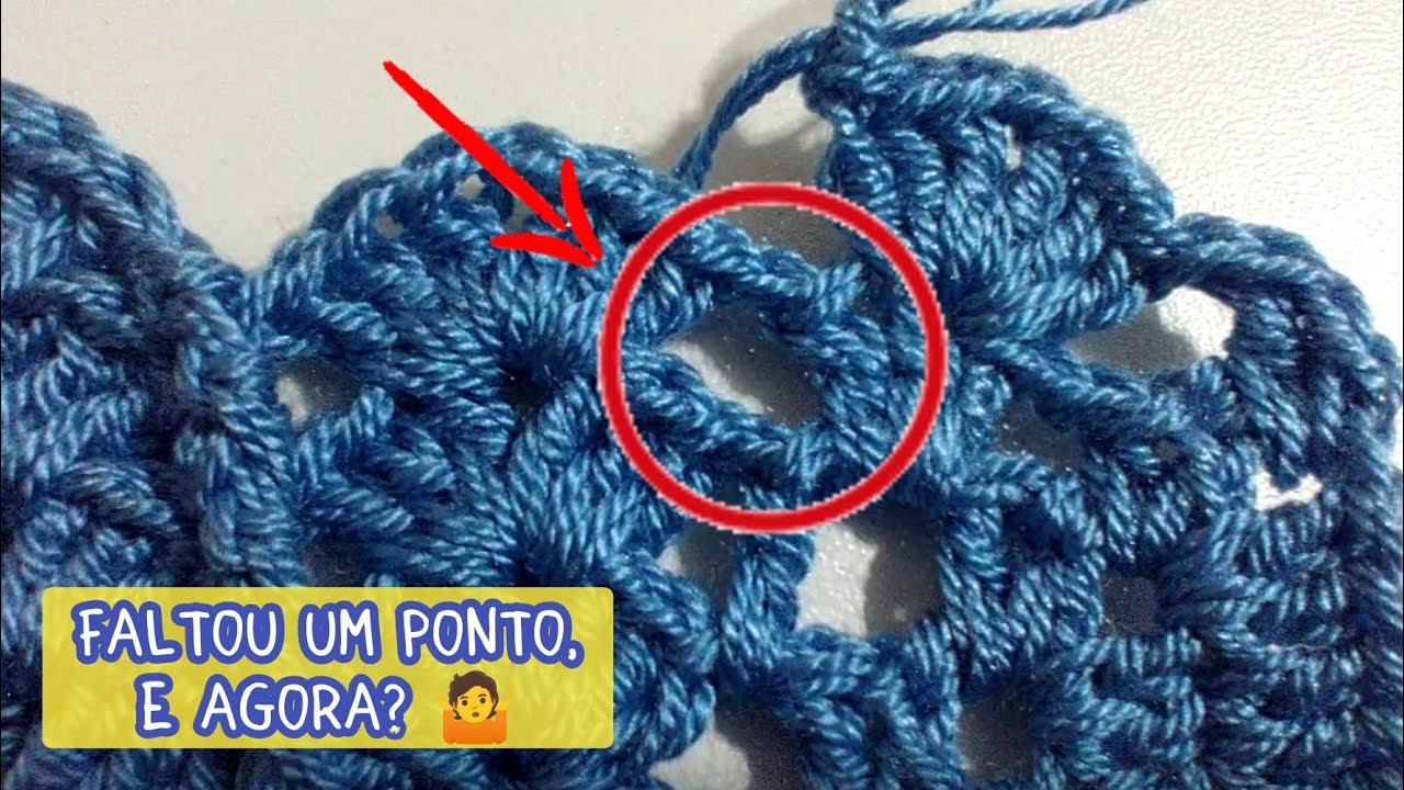 Faltou um ponto alto. Como corrigir? Muito fácil! Ótima dica! @andreacrochehandmade