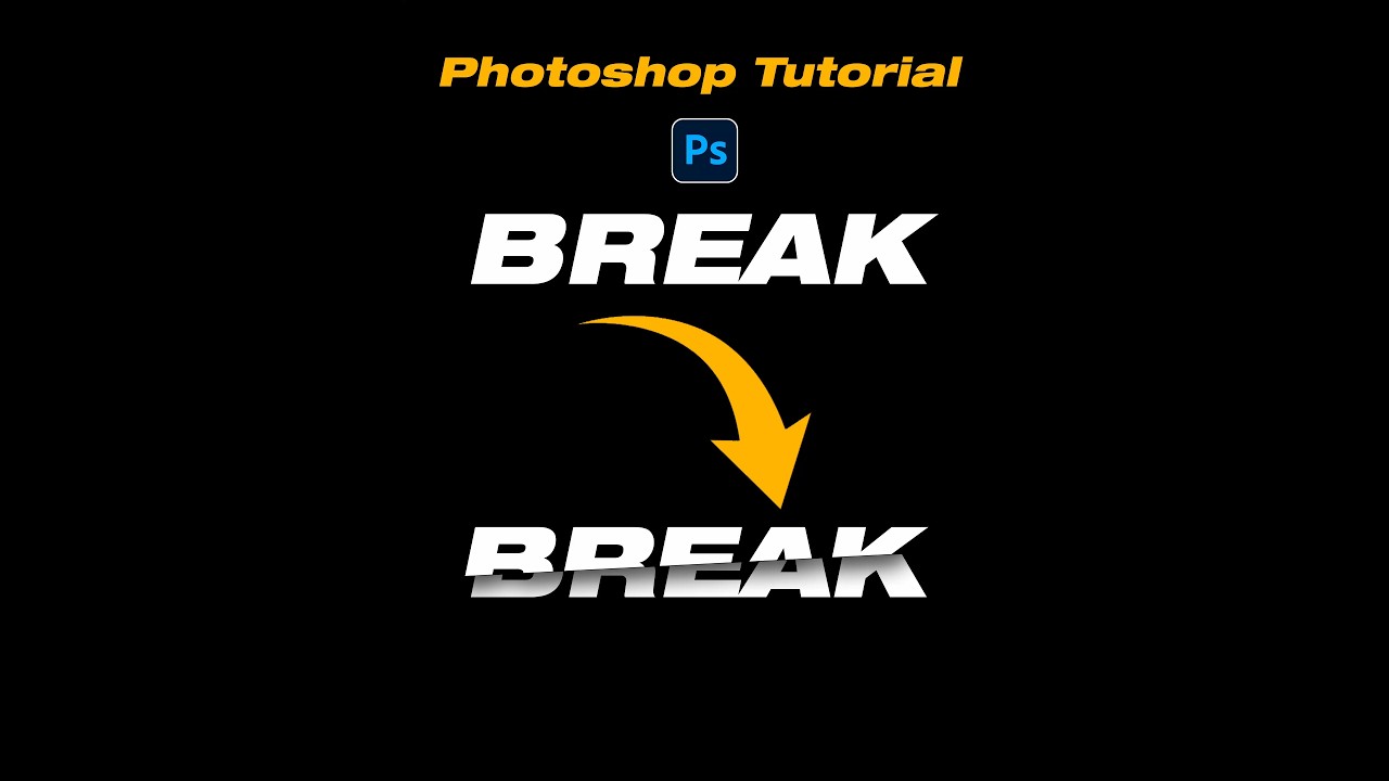 Break & Slice Text Effect in Photoshop 😱 | Pro Typography Trick #photoshop #textstyles #shorts